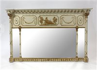 Lot 846 - A large 19th century over painted gilt framed wall mirror