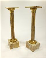 Lot 801 - Victorian decorative onyx columns