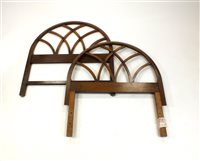 Lot 804 - Late 20th century pale oak single bed head and foot boards