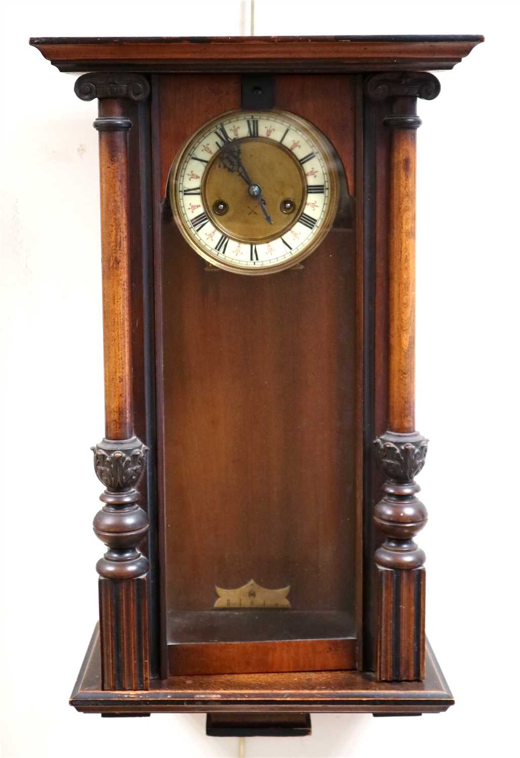 Lot 696 - A Victorian mahogany cased regulator wall clock