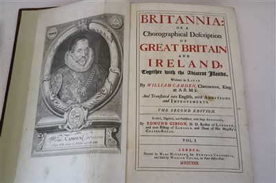Lot 152 - CAMDEN, William, Britannia, 2 vols folio, 2nd...
