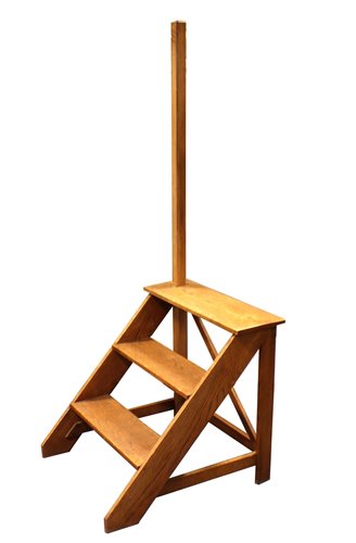 Lot 779 - A run of pale oak library steps