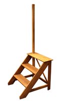 Lot 779 - A run of pale oak library steps