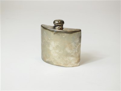 Lot 282 - A silver hip flask