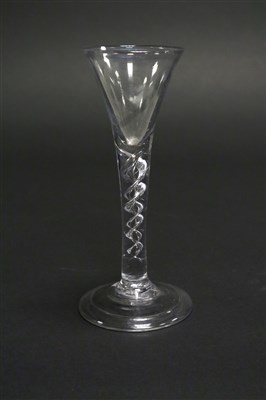 Lot 380 - A George III mercury twist stem wine glass