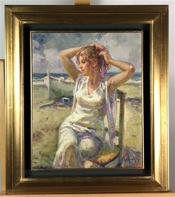 Lot 80 - Ricardo Cejudo Nogales, study of a young girl