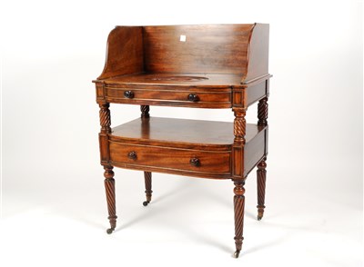 Lot 742 - A George III mahogany two-tier washstand