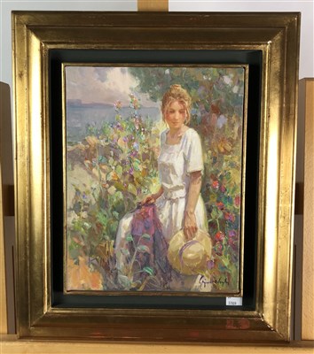 Lot 322 - Ricardo Cejudo Nogales, study of a young girl