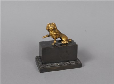 Lot 202 - A small 19th century ormolu spaniel