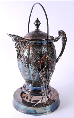 Lot 376 - A silver plated mounted jug