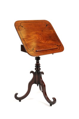 Lot 781 - A 19th century mahogany tilt top reading table