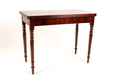 Lot 755 - A mahogany sliding card / tea table