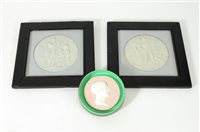 Lot 637 - A pair of Victorian plaster panels