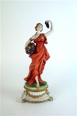 Lot 403 - A Capodimonte Tiche porcelain model of a lady