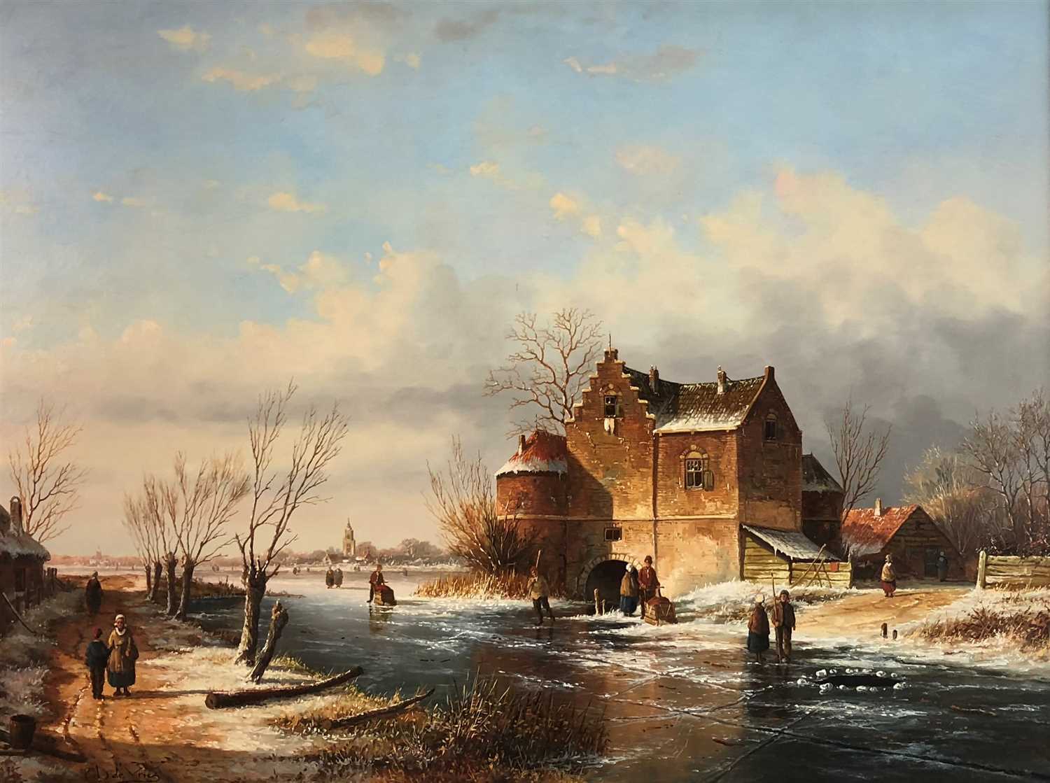 Lot 104 - De Vries, winter scene
