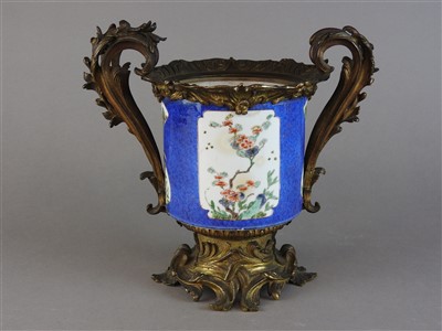Lot 76 - An ormolu mounted Chinese porcelain jar