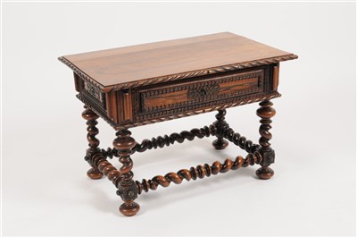 Lot 789 - A small and low late Victorian rosewood occasional table