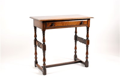 Lot 728 - A George III rustic country style oak side / hall table