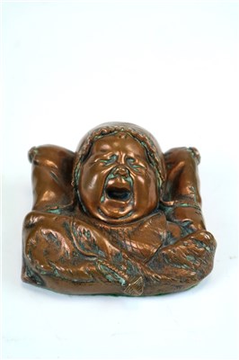 Lot 652 - An early 20th century cast copper paperweight