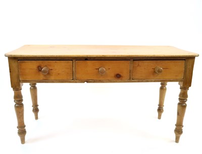 Lot 478 - A Victorian stripped pine side table