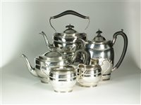 Lot 33 - A five piece silver tea service