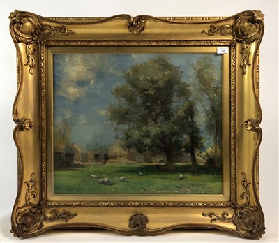 Lot 143 - William Miller Frazer (Perthshire) 1864-1961. Painting of a Lincolnshire farmyard