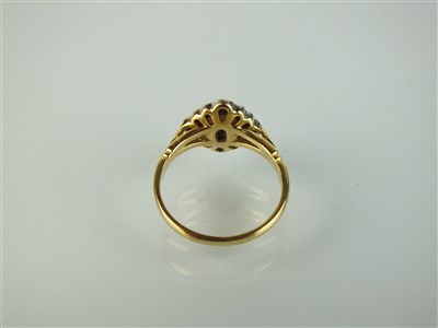 Lot 197 - An 18ct gold cultured pearl and diamond ring