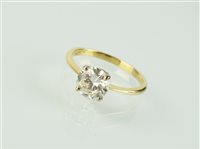 Lot 141 - A single stone diamond ring