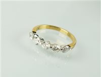 Lot 207 - A five stone diamond ring