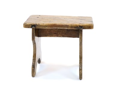 Lot 1012 - A small country oak and elm milking stool