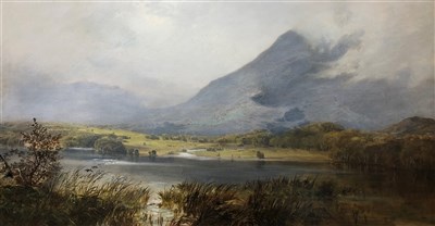 Lot 149 - Framed Victorian oil landscape - Birch 1856
