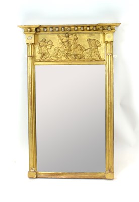 Lot 1011 - A 19th century gilt framed pier mirror