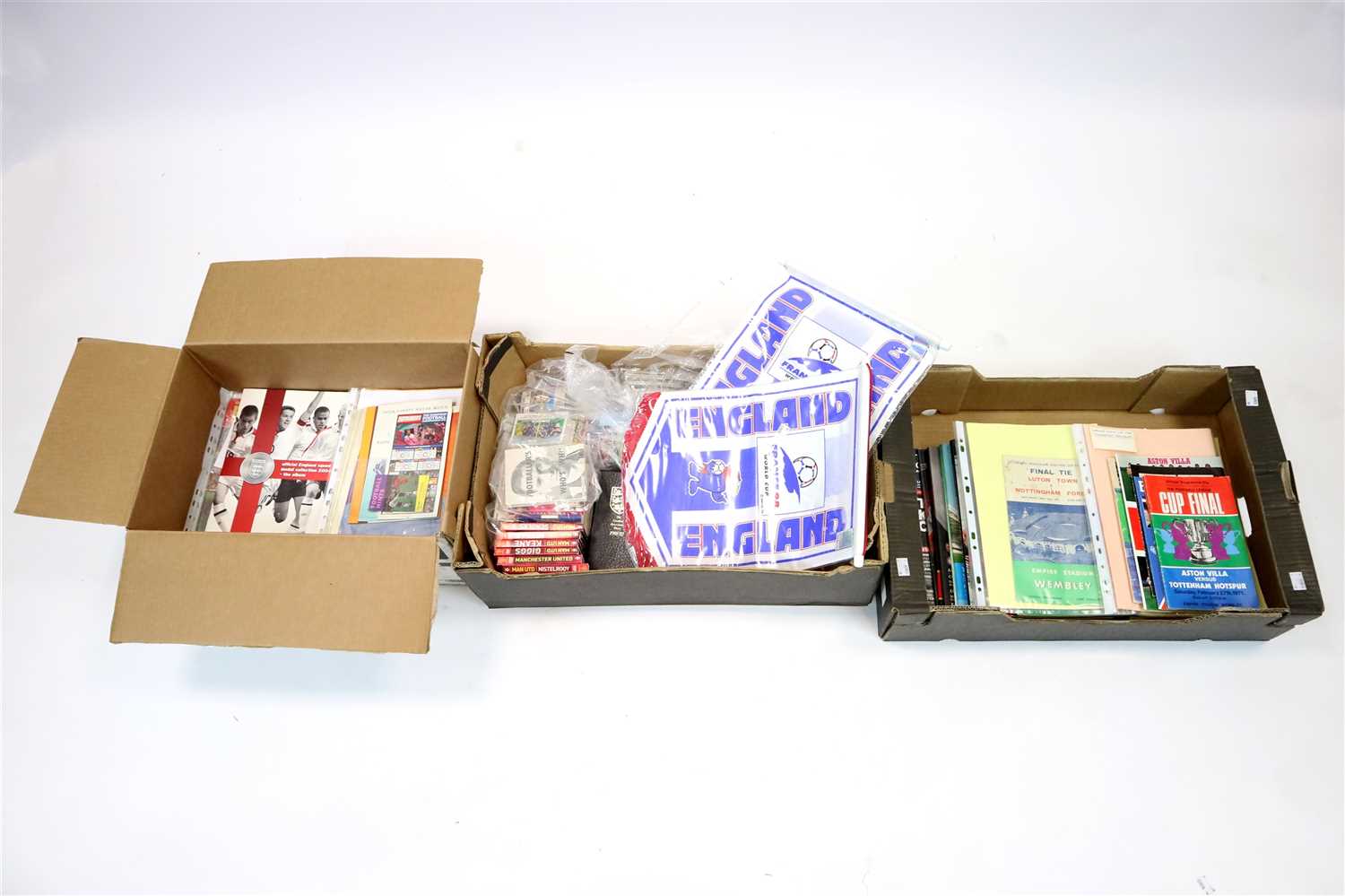 Lot 641 - Three boxes containing a collection of 20th century football ephemera