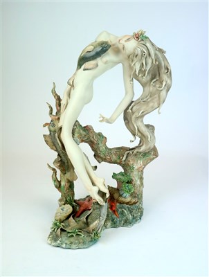 Lot 326 - A Capodimonte figure of a sea maiden