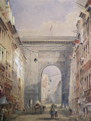 Lot 149 - Thomas Shotter Boyes (1803-1874), Porte Saint Denis, Paris