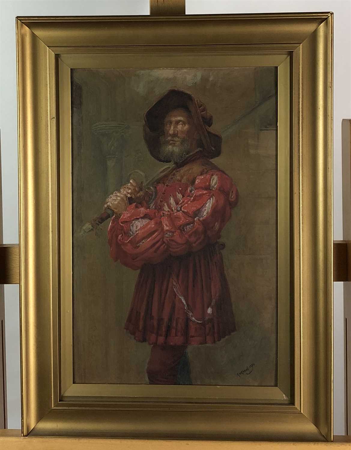 Lot 101 - Tudor man watercolour