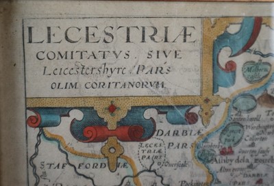 Lot 102 - Two 17th Century or later maps of Leicestershire including Christopher Saxton