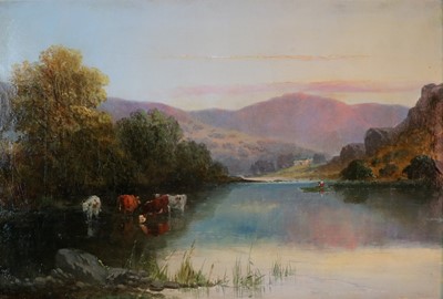 Lot 100 - Attributed to Edwin Alfred Pettit (British 1840-1912), Lake Rydal, Cumbria