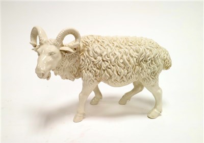 Lot 508 - A Chinese blanc-de-chine figure of a ram