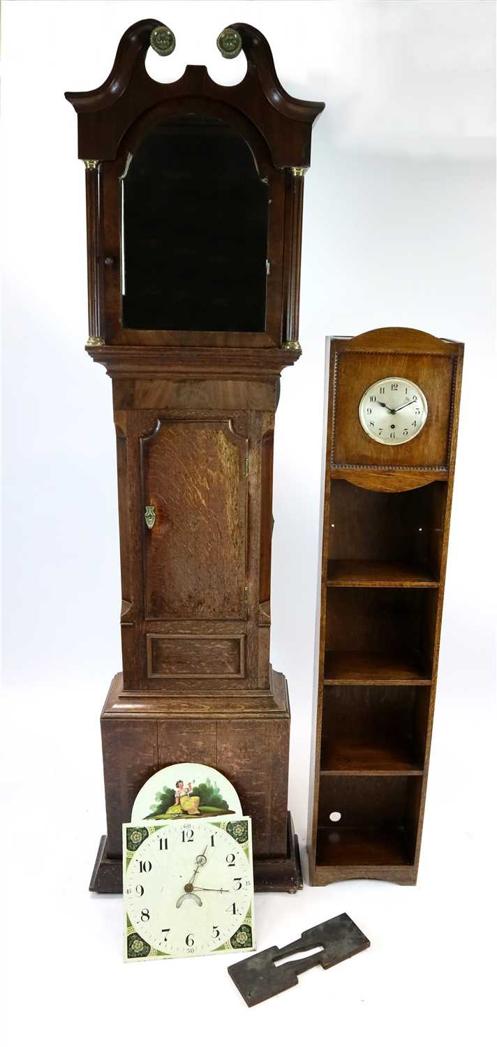 Lot 727 - A George III country oak longcase clock