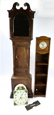 Lot 727 - A George III country oak longcase clock