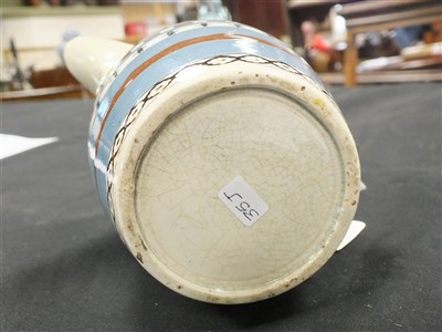 Lot 442 - Two Staffordshire mocha ware jugs