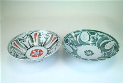 Lot 445 - Six Aldermaston studio pottery bowls