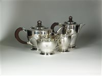 Lot 1 - A four piece silver tea service