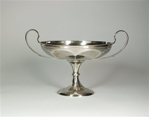 Lot 41 - A two handled silver tazza