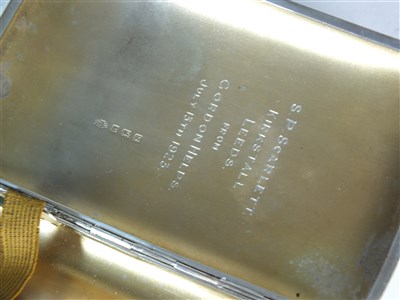 Lot 90 - A silver and enamel cigar case