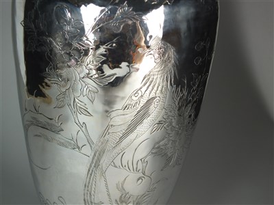 Lot 51 - A Chinese silver vase