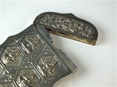 Lot 26 - An Indian white metal card case