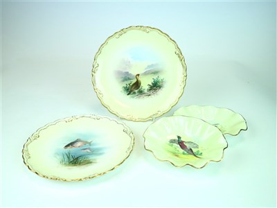 Lot 264 - Four pieces of Coalport painted with wildlife