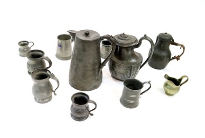 Lot 433 - A large collection of antique pewter